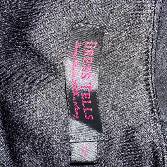 Women's Black A-line Fit Flare Midi Dress 3/4 Sleeve Elegant Zipper Modest - Picture 10 of 11